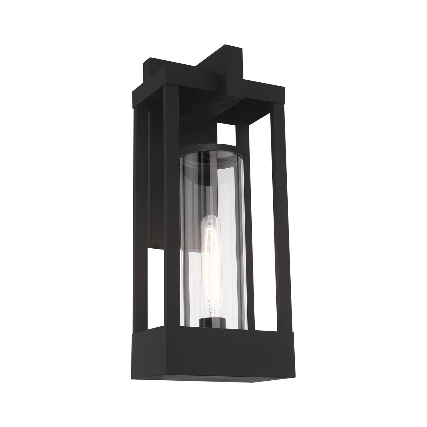 1 Light Black Outdoor Wall Lantern Exterior Livex