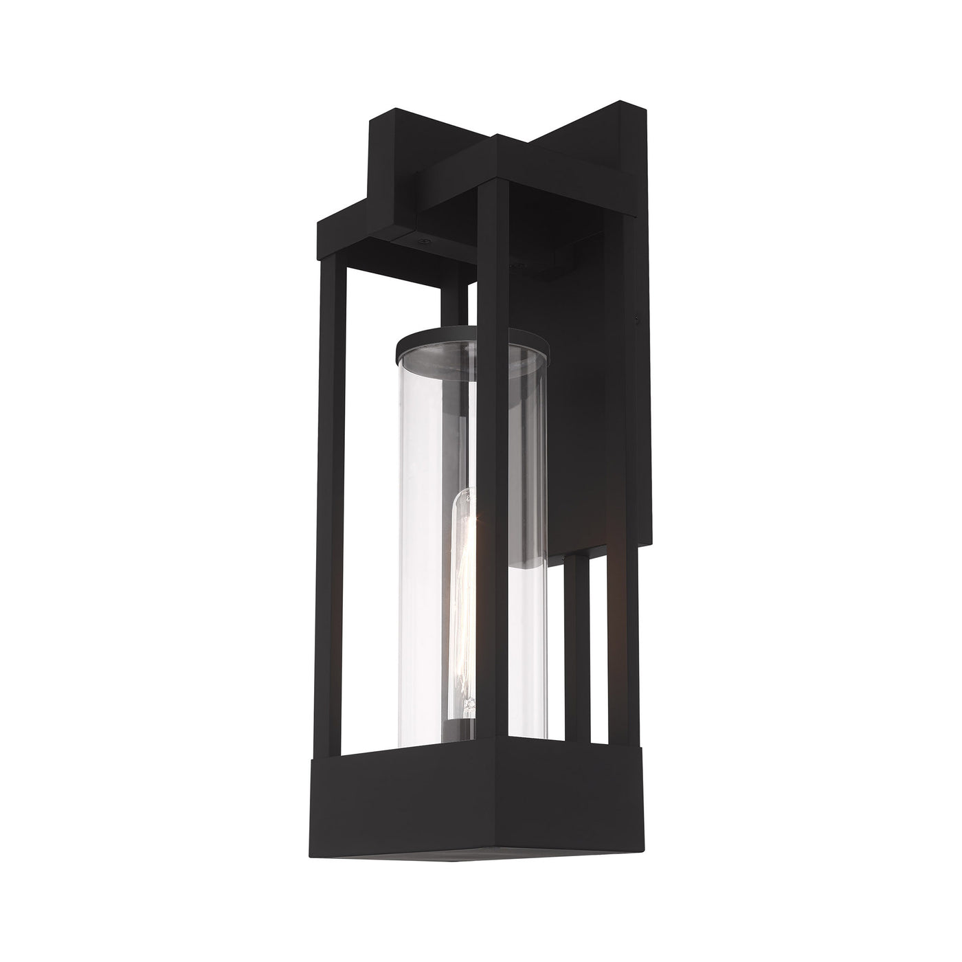 1 Light Black Outdoor Wall Lantern Exterior Livex