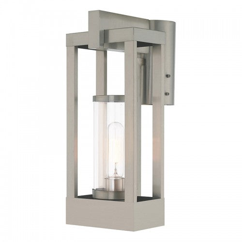 1 Light Brushed Nickel Outdoor Post Top Lantern Post Livex