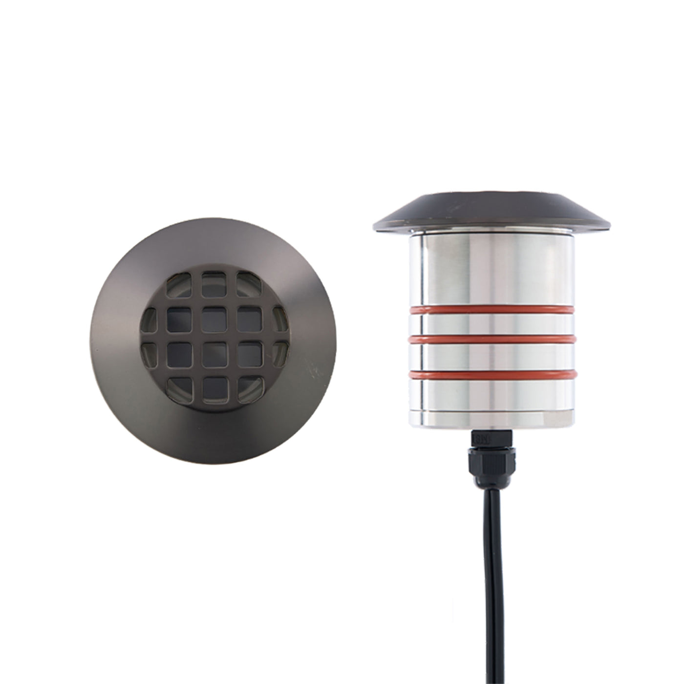 LED 2in 12V Round Louvered Top Inground Indicator Light Landscape Lighting WAC Lighting