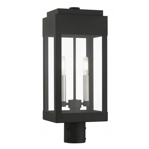 2 Light Black Outdoor Post Top Lantern Post Livex