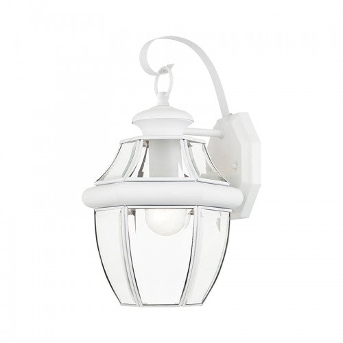 1 Light White Outdoor Wall Lantern Exterior Livex