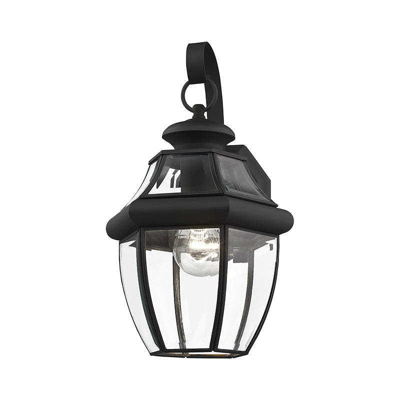 1 Light Black Outdoor Wall Lantern Exterior Livex