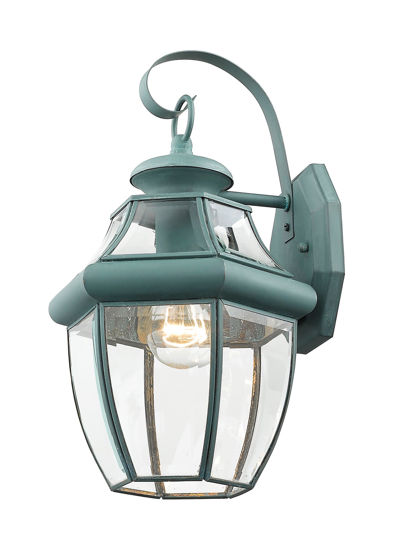 1 Light Verdigris Outdoor Wall Lantern Exterior Livex