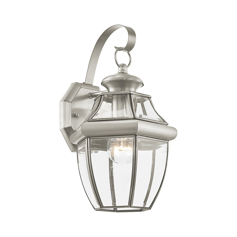 1 Light BN Outdoor Wall Lantern Exterior Livex