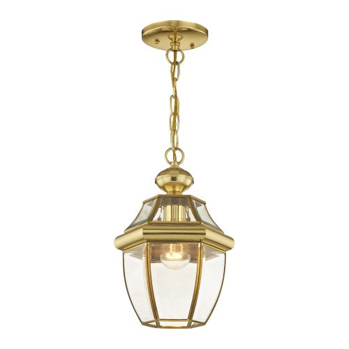 1 Light Polished Brass Outdoor Lantern Exterior Livex