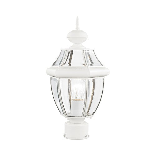 1 Light White Outdoor Post Top Lantern Post Livex