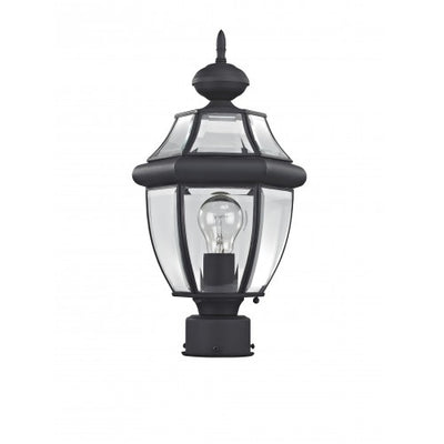 1 Light Black Outdoor Post Top Lantern Post Livex