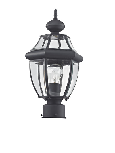 1 Light Black Outdoor Post Top Lantern Post Livex