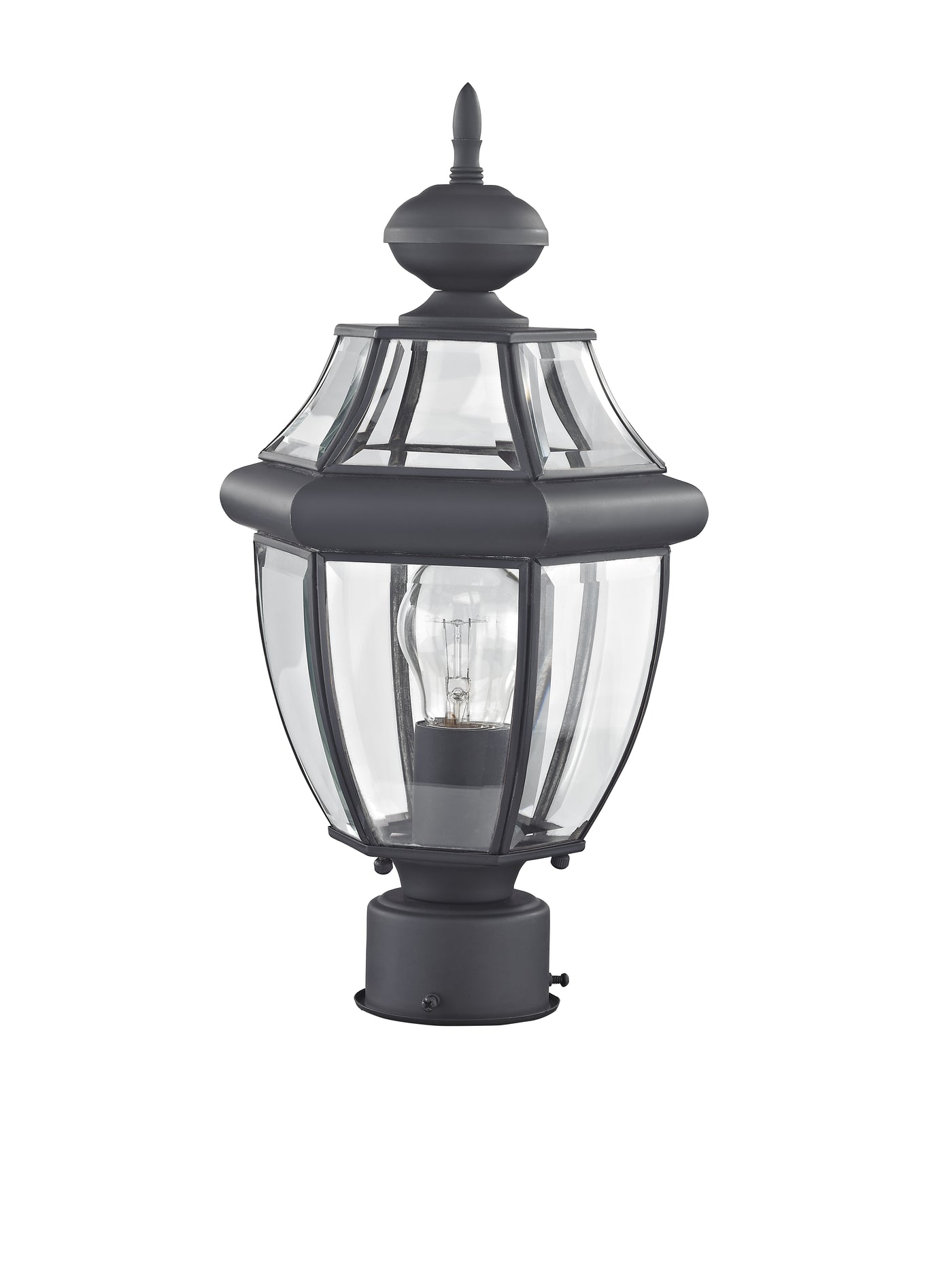 1 Light Black Outdoor Post Top Lantern Post Livex