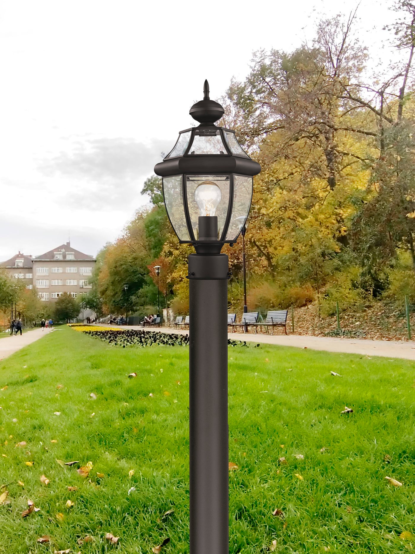 1 Light Bronze Outdoor Post Top Lantern Post Livex