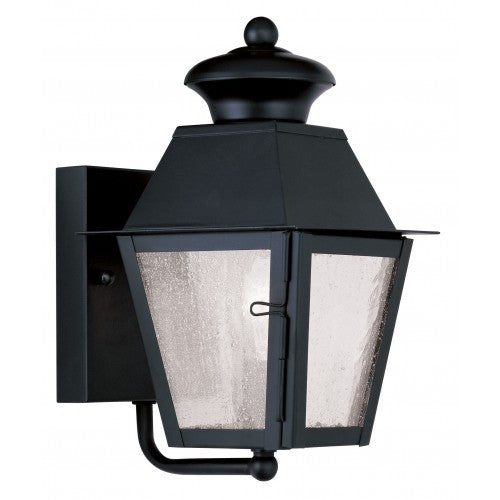 1 Light Black Outdoor Wall Lantern Exterior Livex