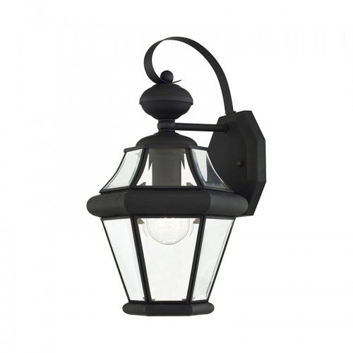 1 Light Black Outdoor Wall Lantern Exterior Livex