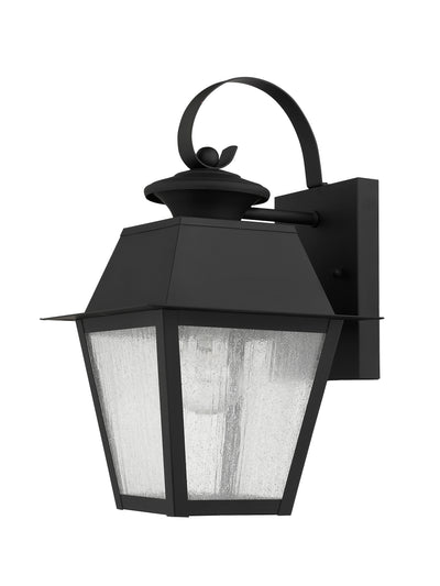 1 Light Black Outdoor Wall Lantern Exterior Livex