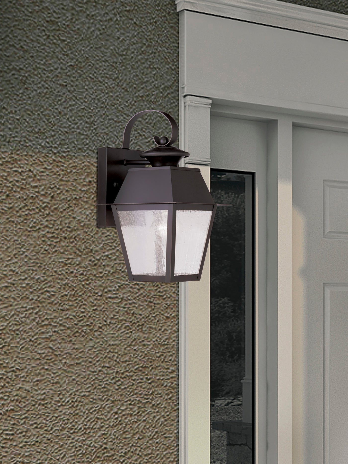 1 Light Bronze Outdoor Wall Lantern Exterior Livex