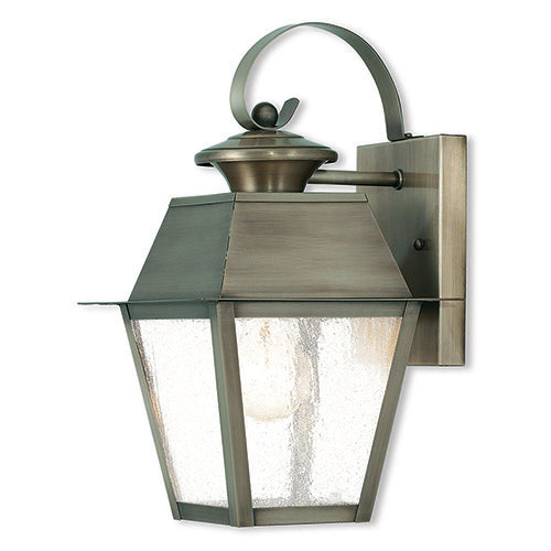 1 Light Vintage Pewter Outdoor Wall Lantern Exterior Livex