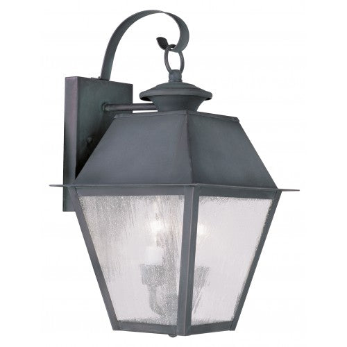 2 Light Charcoal Outdoor Wall Lantern Exterior Livex