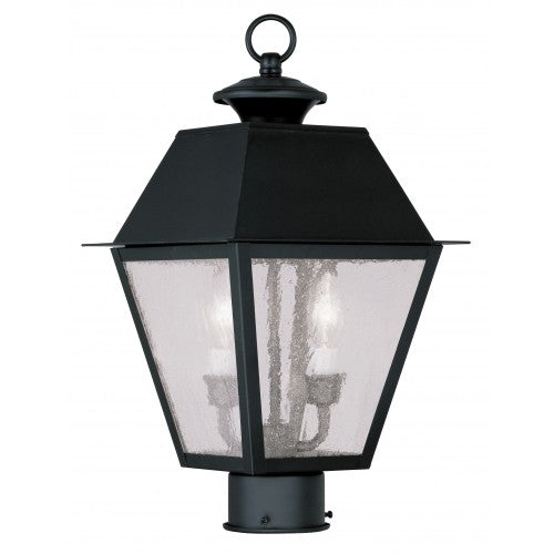 2 Light Black Outdoor Post Top Lantern Post Livex