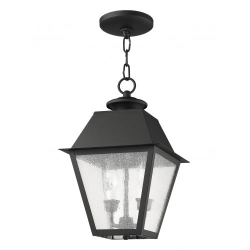 2 Light Black Outdoor Lantern Post Livex