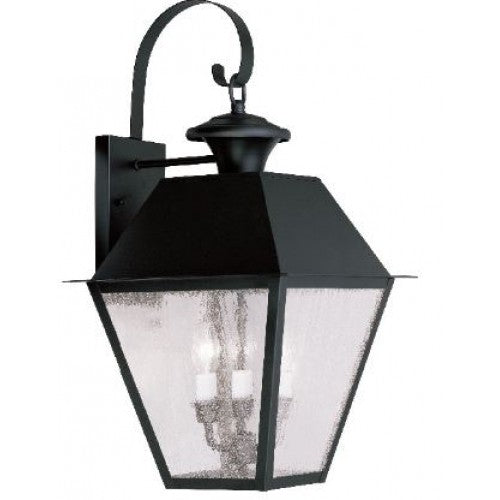 3 Light Black Outdoor Wall Lantern Exterior Livex