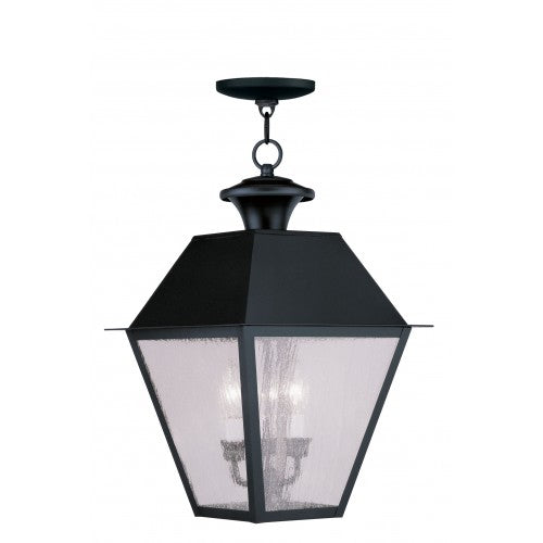 3 Light Black Outdoor Lantern Post Livex