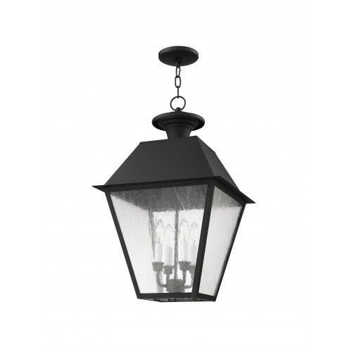 4 Light Black Outdoor Lantern Exterior Livex