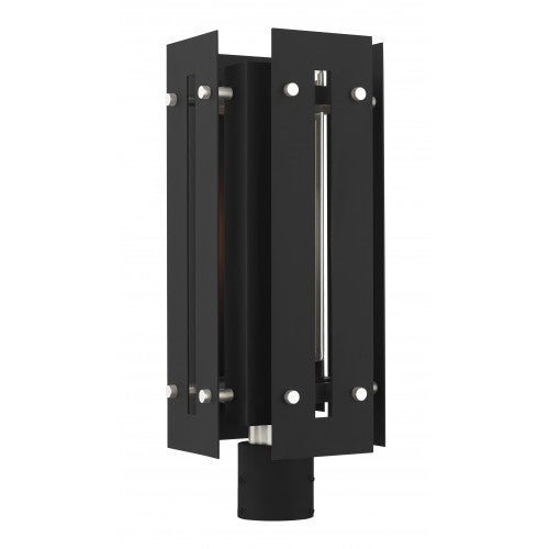 1 Light Black Outdoor Post Top Lantern Post Livex