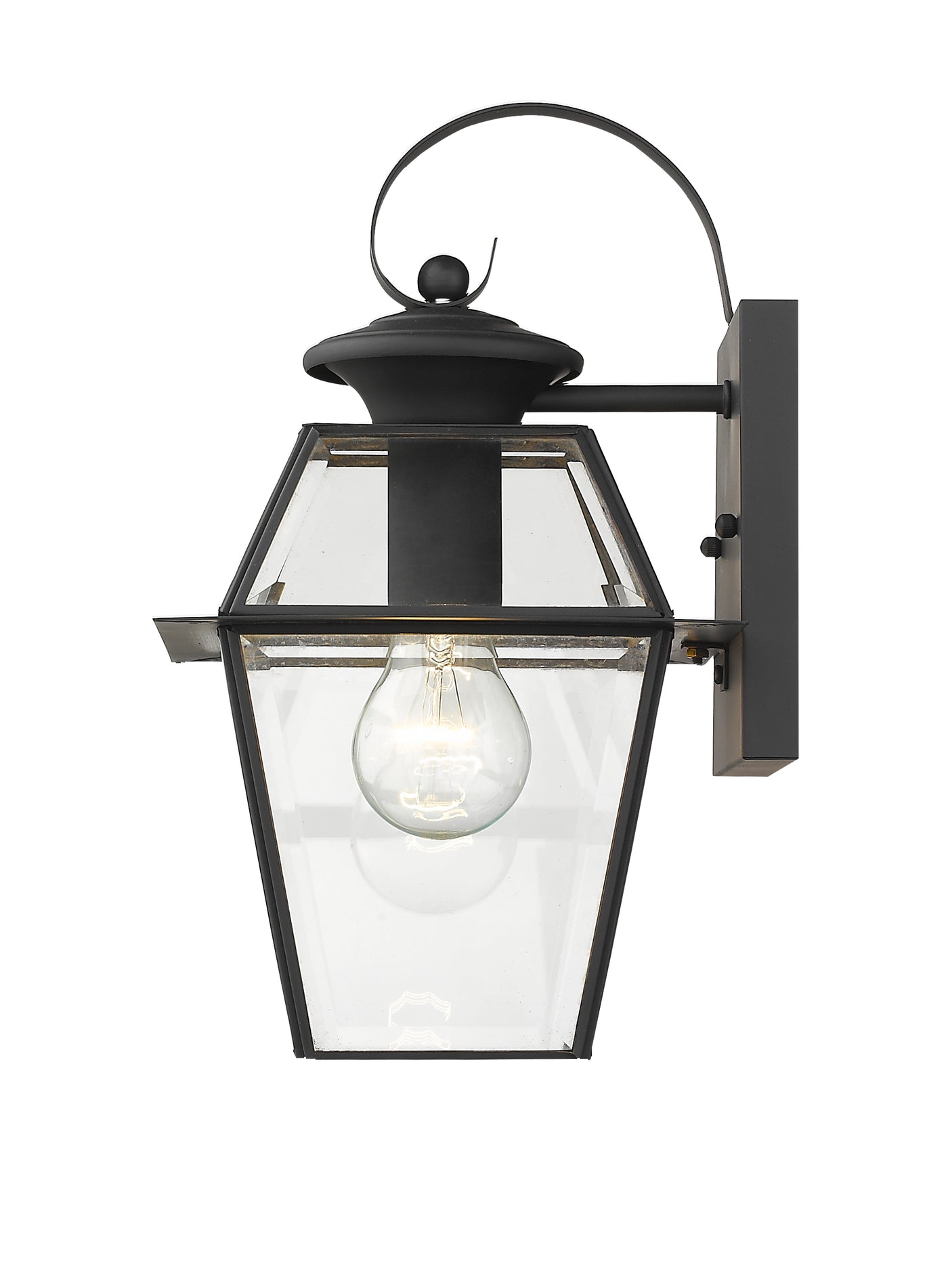 1 Light Black Outdoor Wall Lantern Exterior Livex