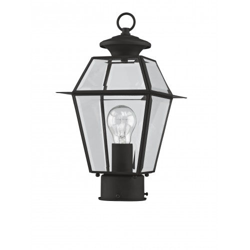 1 Light Black Outdoor Post Top Lantern Post Livex