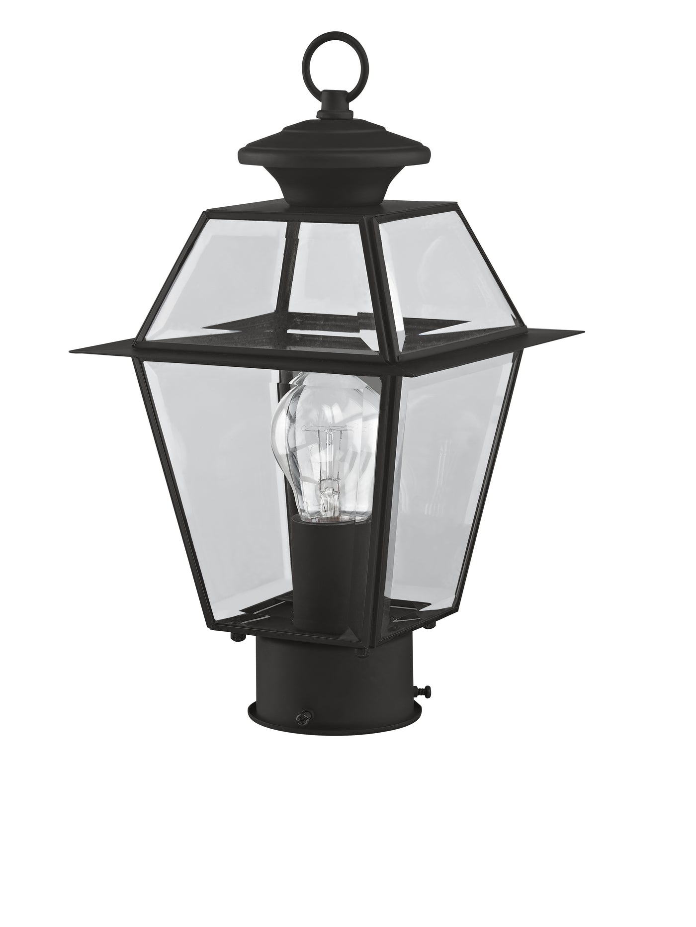 1 Light Black Outdoor Post Top Lantern Post Livex