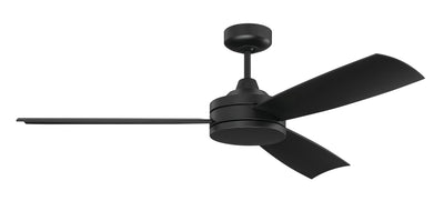 54" Inspo Indoor/Outdoor (Damp) in Flat Black w/ Flat Black Blades Ceiling Fan CRAFTMADE