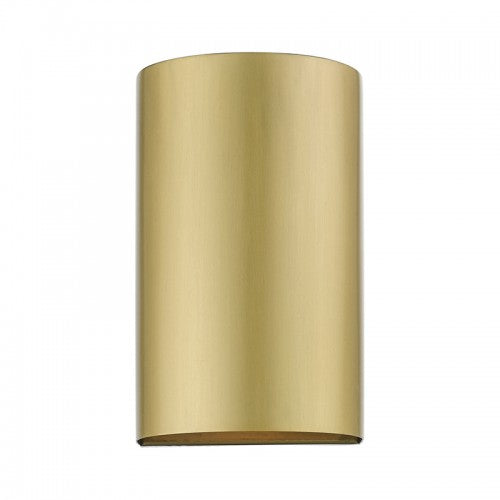 1 Light Satin Gold Outdoor / Indoor ADA Small Sconce Exterior Livex