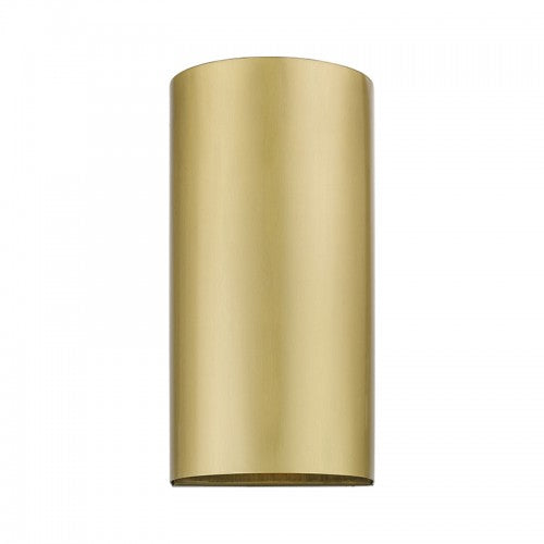 1 Light Satin Gold Outdoor / Indoor ADA Medium Sconce Exterior Livex