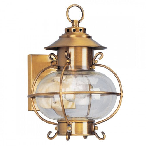 1 Light Flemish Brass Outdoor Wall Lantern Exterior Livex