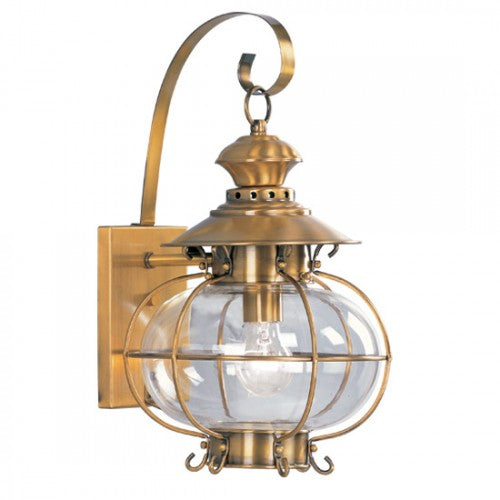 1 Light Flemish Brass Outdoor Wall Lantern Exterior Livex