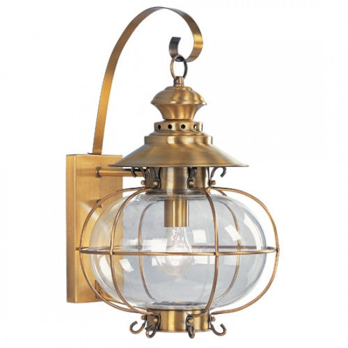 1 Light Flemish Brass Outdoor Wall Lantern Exterior Livex