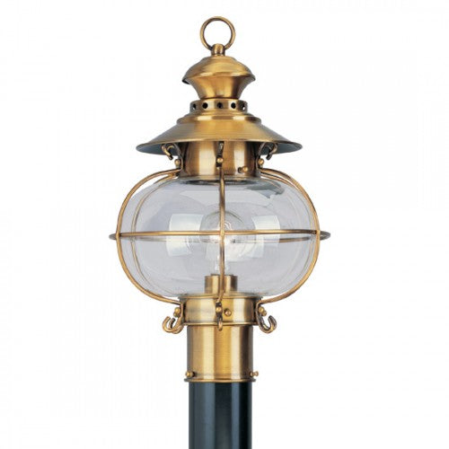 1 Light Flemish Brass Outdoor Post Top Lantern Exterior Livex