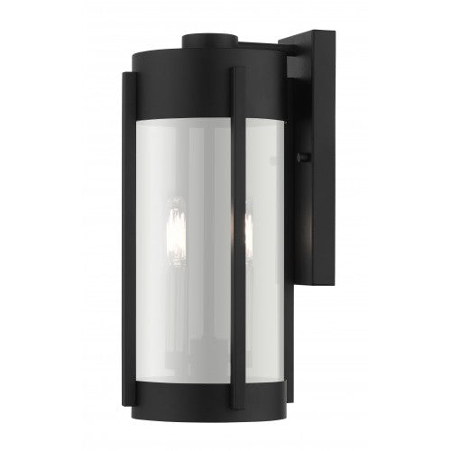 2 Light Black Outdoor Wall Lantern Exterior Livex