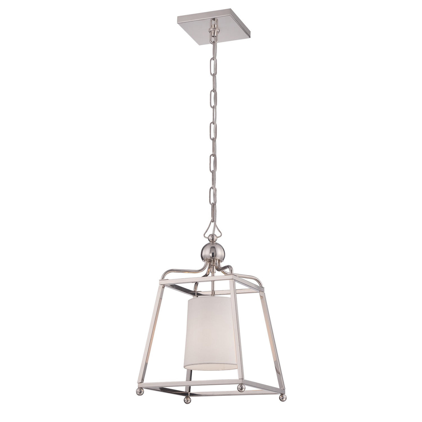 Libby Langdon Sylvan 1 Light Polished Nickel Mini Pendant Pendant Crystorama