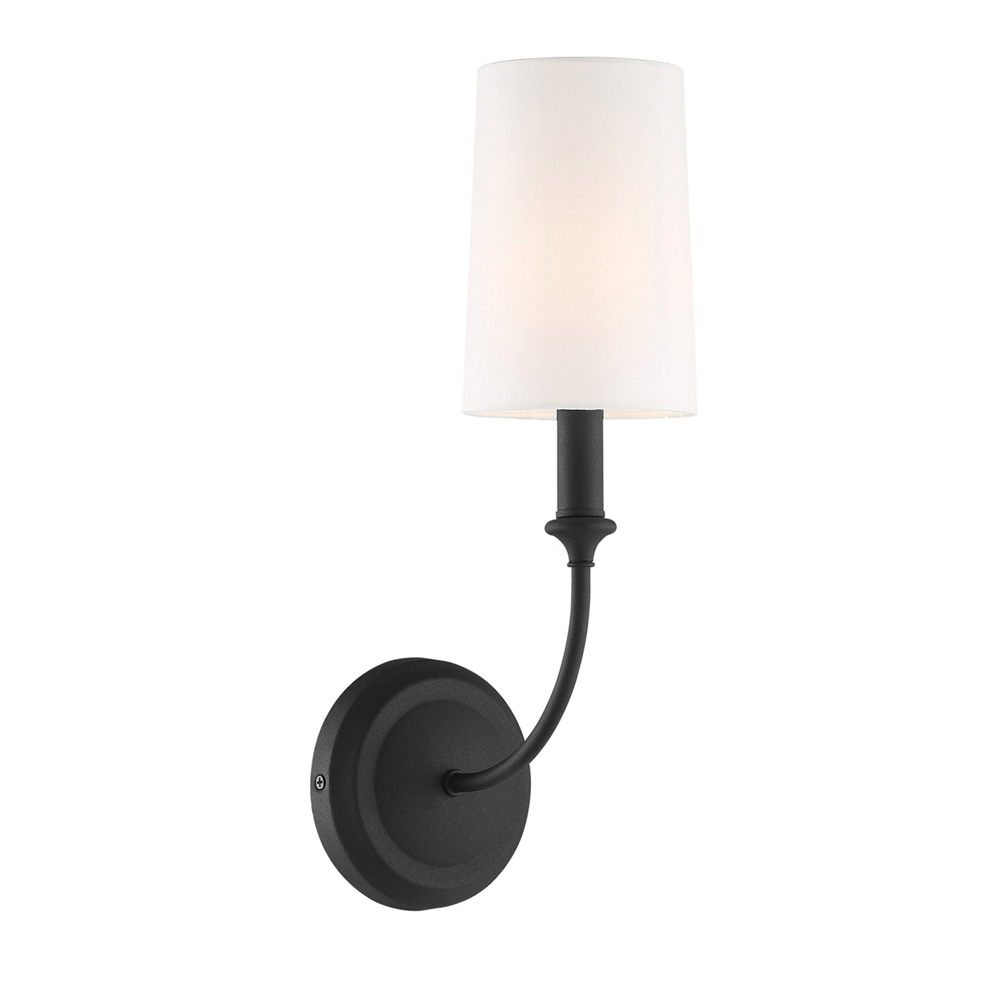 Libby Langdon Sylvan 1 Light Black Forged Sconce Wall Sconce Crystorama