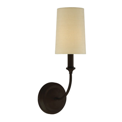 Libby Langdon Sylvan 1 Light Dark Bronze Sconce Wall Sconce Crystorama