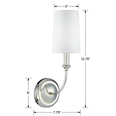 Libby Langdon Sylvan 1 Light Polished Nickel Sconce Wall Sconce Crystorama