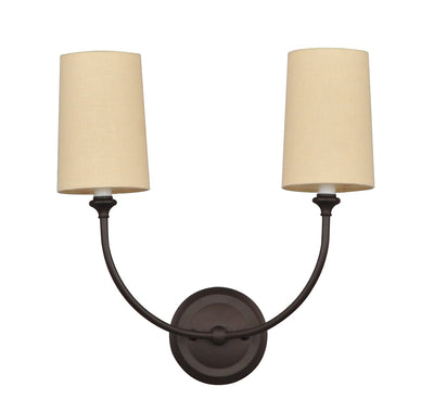 Libby Langdon Sylvan 2 Light Dark Bronze Sconce Wall Sconce Crystorama