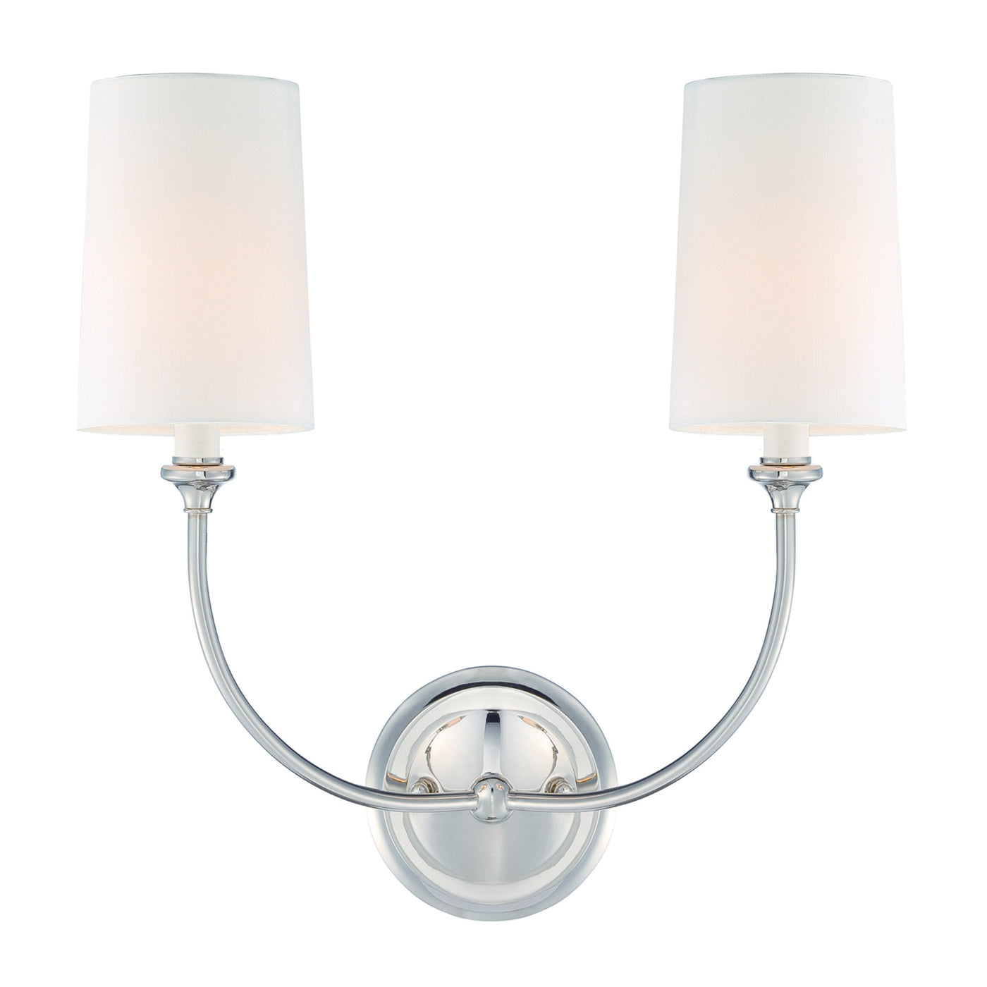 Libby Langdon Sylvan 2 Light Polished Nickel Sconce Wall Sconce Crystorama