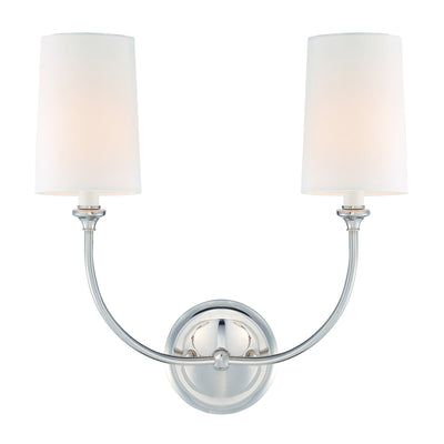 Libby Langdon Sylvan 2 Light Polished Nickel Sconce Wall Sconce Crystorama