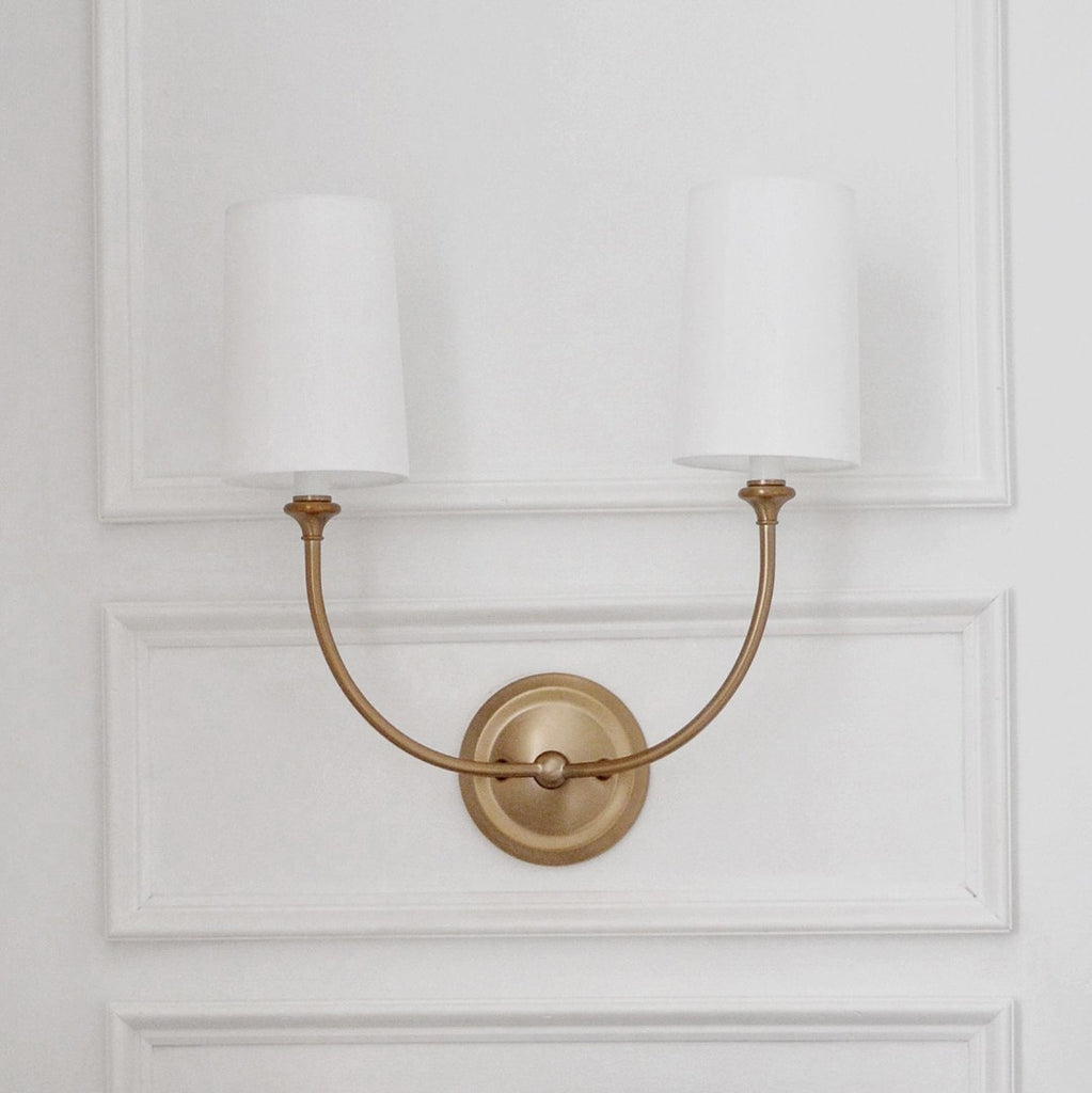 Libby Langdon Sylvan 2 Light Vibrant Gold Sconce Wall Sconce Crystorama