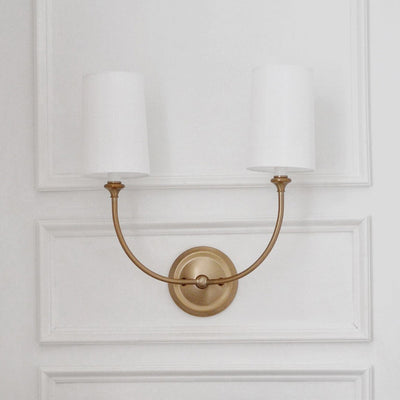 Libby Langdon Sylvan 2 Light Vibrant Gold Sconce Wall Sconce Crystorama