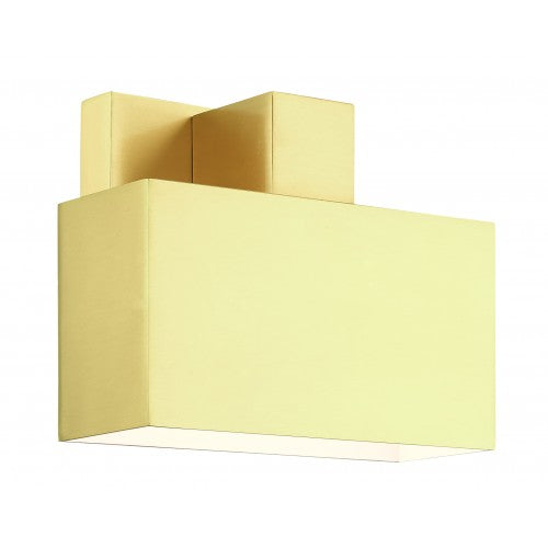 1 Light Satin Brass Outdoor ADA Wall Sconce Exterior Livex