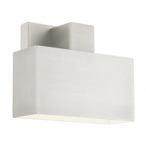 1 Light Brushed Nickel Outdoor ADA Wall Sconce Exterior Livex