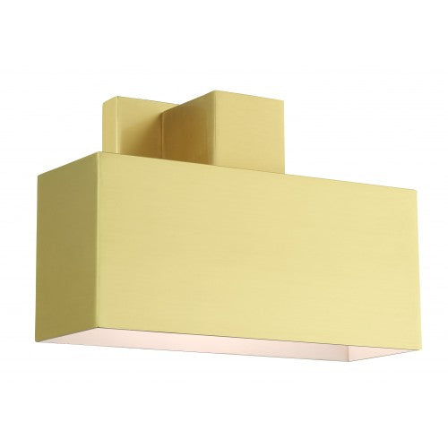 1 Light Satin Brass Outdoor ADA Wall Sconce Exterior Livex